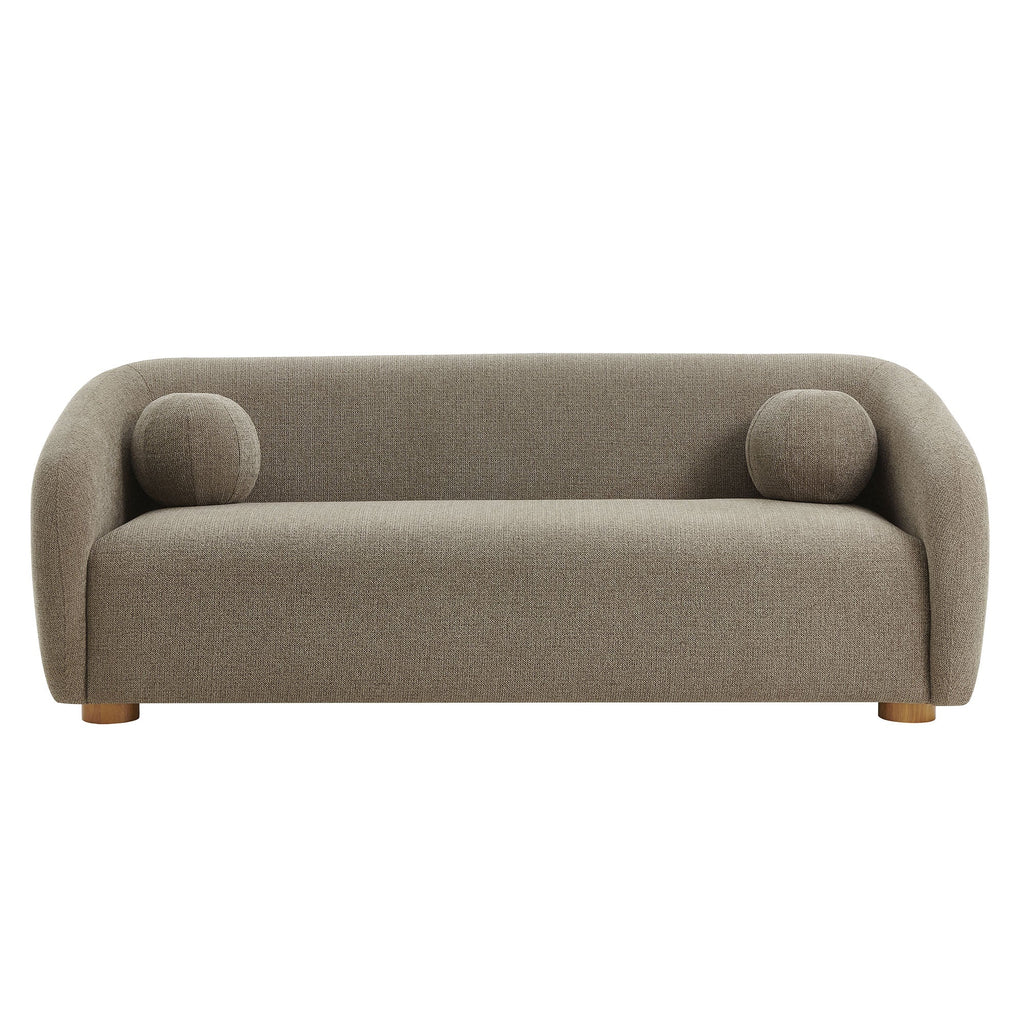 Holland 85" Chenille Fabric Sofa by Modway - Dove Gray / Navy / Taupe