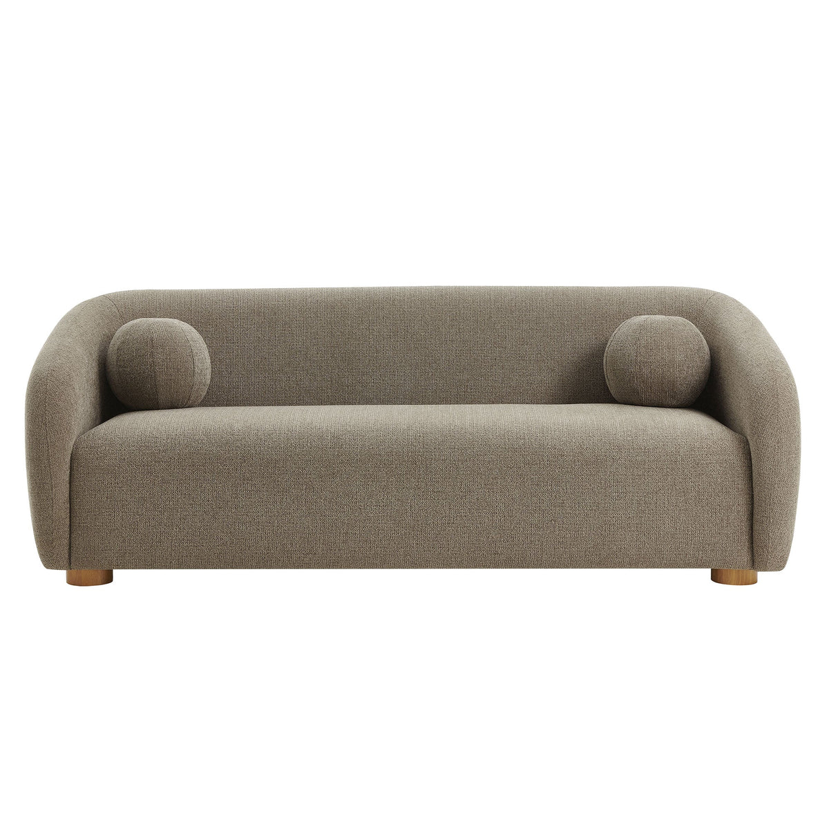 Holland 85" Chenille Fabric Sofa by Modway - Dove Gray / Navy / Taupe