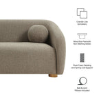 Holland 85" Chenille Fabric Sofa by Modway - Dove Gray / Navy / Taupe
