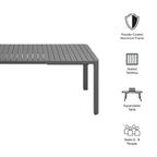 Tahoe Outdoor Patio Aluminum Extendable Dining Table by Modway