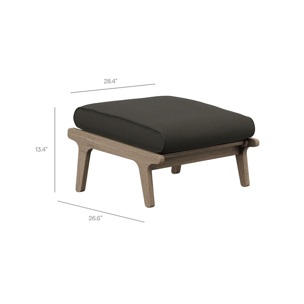 Saratoga Outdoor Patio Teak Ottoman by Modway