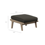 Saratoga Outdoor Patio Teak Ottoman by Modway