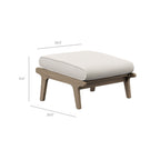 Saratoga Outdoor Patio Teak Ottoman by Modway