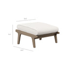 Saratoga Outdoor Patio Teak Ottoman by Modway