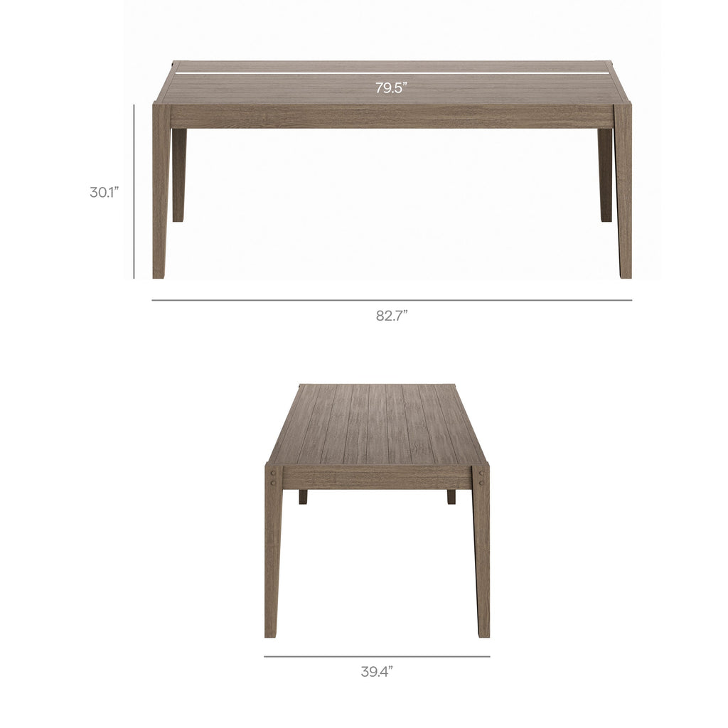 Northlake 83" Rectangular Outdoor Patio Teak Dining Table by Modway
