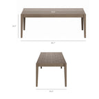 Northlake 83" Rectangular Outdoor Patio Teak Dining Table by Modway