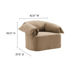 Lark Slipcovered Fabric Oversized Armchair by Modway