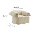 Lark Slipcovered Fabric Oversized Armchair by Modway