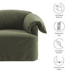 Lark Slipcovered Fabric Oversized Armchair by Modway