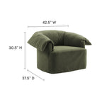 Lark Slipcovered Fabric Oversized Armchair by Modway