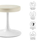 Lippa Vegan Leather Round Stool by Modway