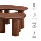 Hackney Mango Wood Nesting Coffee Table Set by Modway