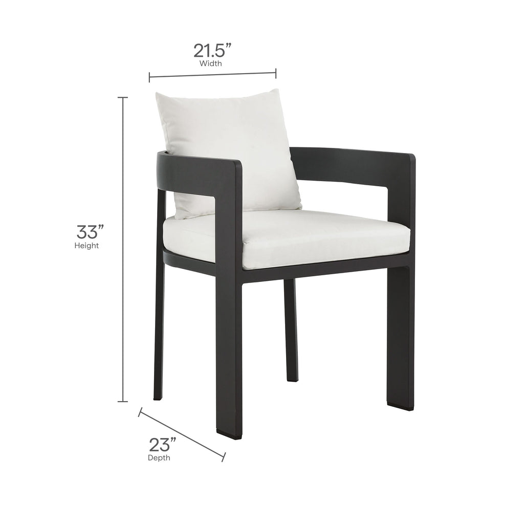 Tahoe 9-Piece Outdoor Patio Aluminum Dining Set With Extendable Table by Modway