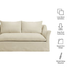 Somerset 70" Linen Blend Slipcovered Loveseat by Modway