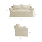 Somerset 70" Linen Blend Slipcovered Loveseat by Modway
