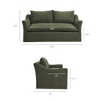 Somerset 70" Linen Blend Slipcovered Loveseat by Modway