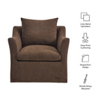 Somerset Linen Blend Slipcovered Armchair by Modway