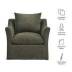 Somerset Linen Blend Slipcovered Armchair by Modway