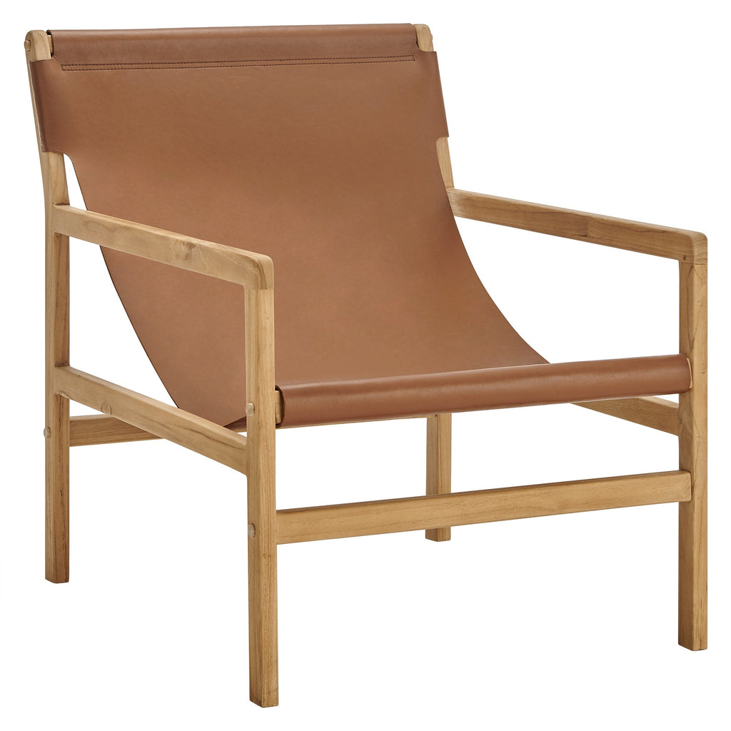 Sonora Leather Sling Chair by Modway