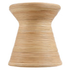 Tavi Hourglass Natural Rattan Round Side Table by Modway