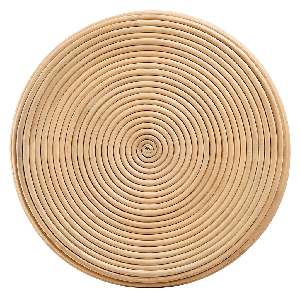 Tavi Hourglass Natural Rattan Round Side Table by Modway