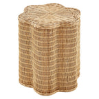 Erika Scalloped Natural Rattan Side Table by Modway