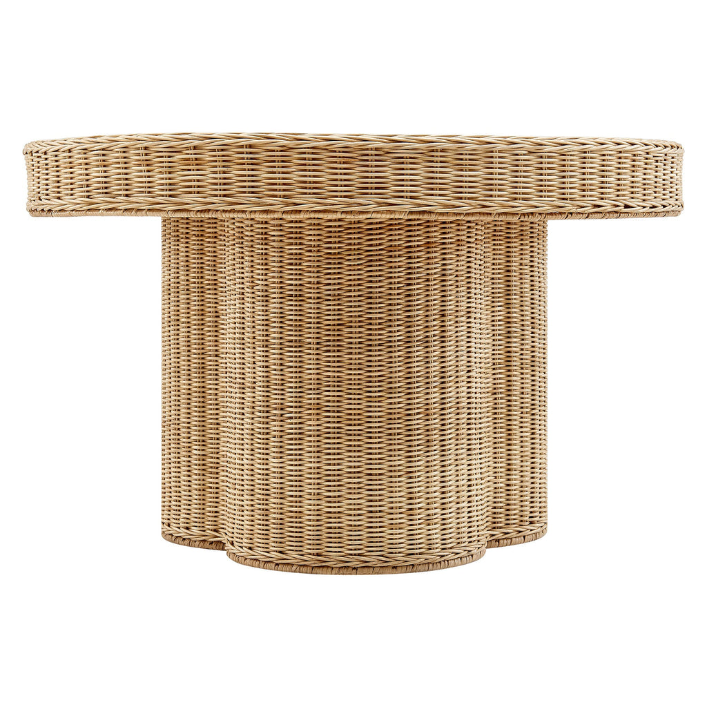 Ainsley 32 Inch Round Natural Rattan Coffee Table by Modway
