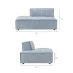 Restore Performance Fabric Upholstered Left-Facing Armless Modular Chaise by Modway