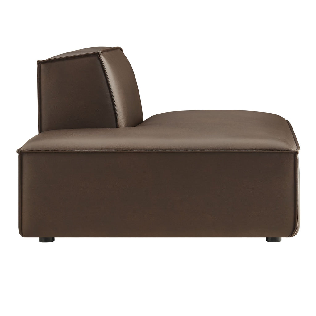 Restore Vegan Leather Left-Facing Armless Modular Chaise by Modway