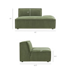 Restore Performance Fabric Upholstered Right-Facing Armless Modular Chaise by Modway