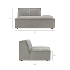 Restore Performance Fabric Upholstered Right-Facing Armless Modular Chaise by Modway