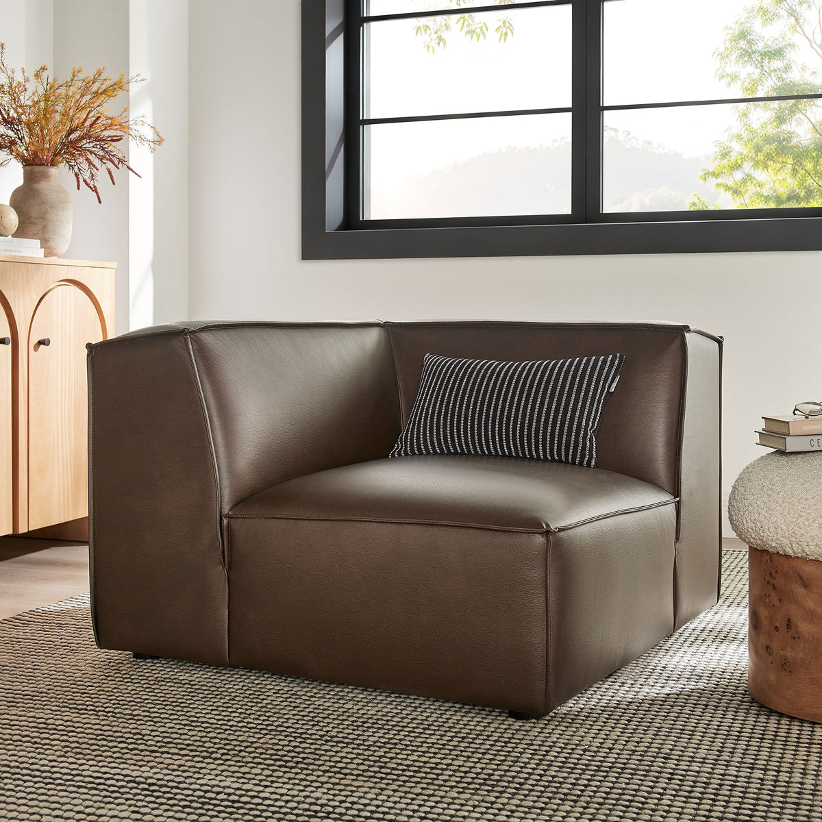 Restore Vegan Leather Modular Corner Chair by Modway