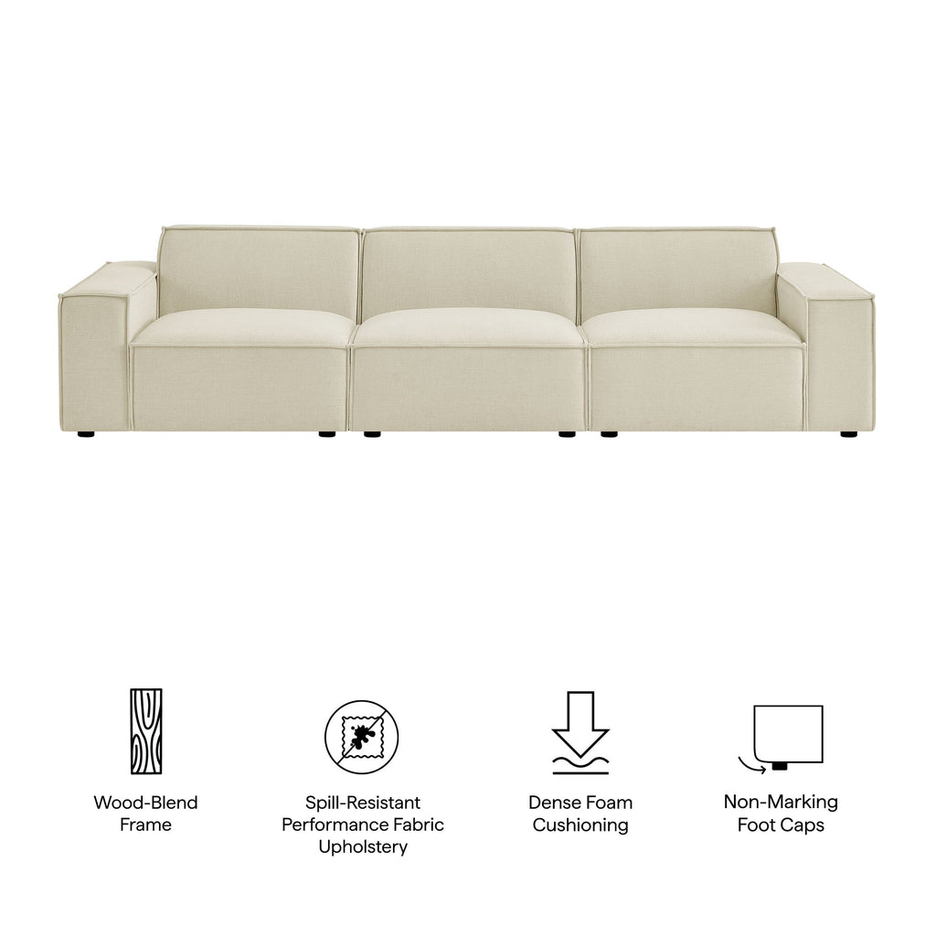 Restore 3-Piece Performance Fabric Upholstered Modular Sofa Set by Modway