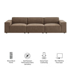 Restore 3-Piece Performance Fabric Upholstered Modular Sofa Set by Modway