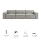 Restore 3-Piece Performance Fabric Upholstered Modular Sofa Set by Modway