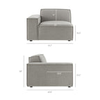 Restore 3-Piece Performance Fabric Upholstered Modular Sofa Set by Modway