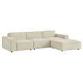 Restore 4-Piece Performance Fabric Upholstered Modular Sofa Set with Ottoman by Modway