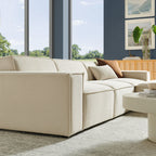 Restore 4-Piece Performance Fabric Upholstered Modular Sofa Set with Ottoman by Modway