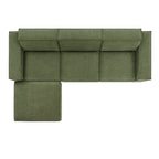 Restore 4-Piece Performance Fabric Upholstered Modular Sofa Set with Ottoman by Modway