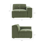 Restore 4-Piece Performance Fabric Upholstered Modular Sofa Set with Ottoman by Modway