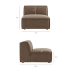 Restore 4-Piece Performance Fabric Upholstered Modular Sofa Set with Ottoman by Modway