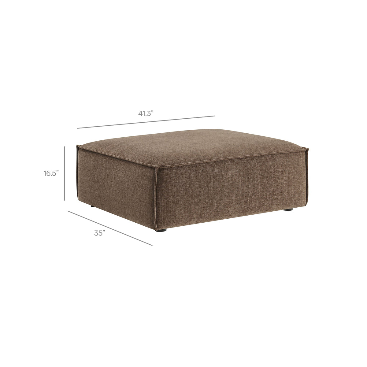 Restore 4-Piece Performance Fabric Upholstered Modular Sofa Set with Ottoman by Modway