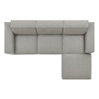 Restore 4-Piece Performance Fabric Upholstered Modular Sofa Set with Ottoman by Modway