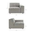 Restore 4-Piece Performance Fabric Upholstered Modular Sofa Set with Ottoman by Modway