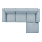 Restore 4-Piece Performance Fabric Upholstered Modular Sofa Set with Ottoman by Modway
