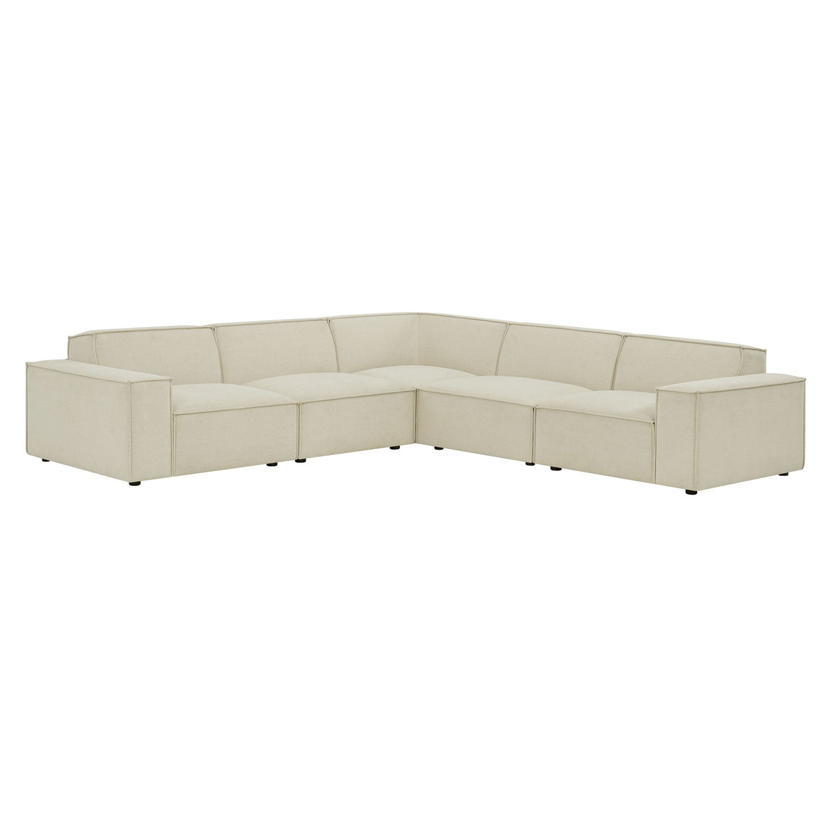 Restore 5-Piece Performance Fabric Upholstered Modular L-Shaped Sofa by Modway