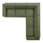 Restore 5-Piece Performance Fabric Upholstered Modular L-Shaped Sofa by Modway