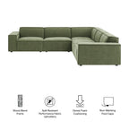 Restore 5-Piece Performance Fabric Upholstered Modular L-Shaped Sofa by Modway