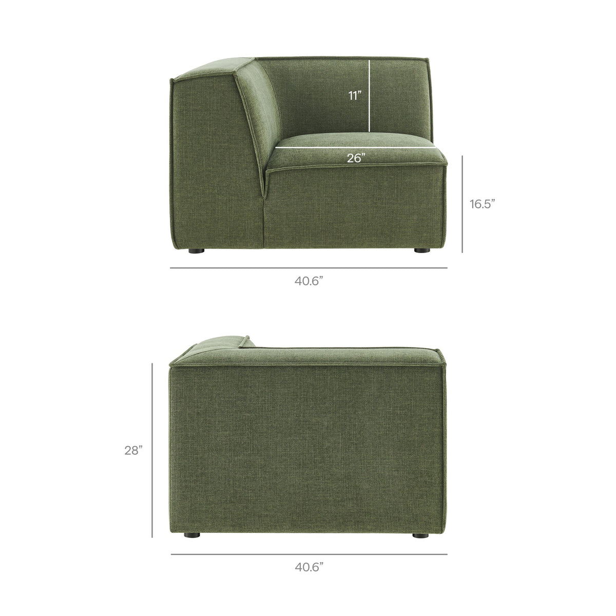 Restore 5-Piece Performance Fabric Upholstered Modular L-Shaped Sofa by Modway