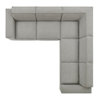 Restore 5-Piece Performance Fabric Upholstered Modular L-Shaped Sofa by Modway